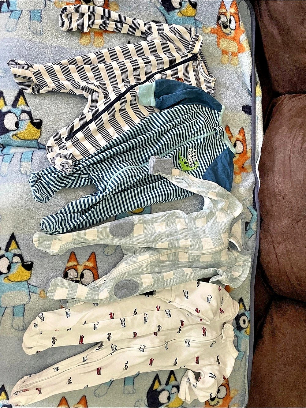 Gerber Sleep 'N Play Footie Pajamas Blue & White